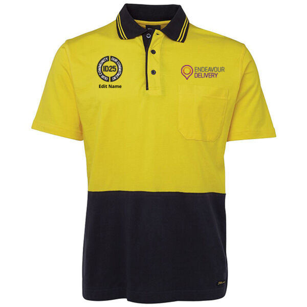 Nexday Hi Vis Cotton Polo ID Name Thumbnail