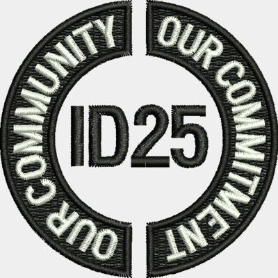 ID25 Logo   RHS CHEST  INBETWEEN REFLECTIVE TAPE  Thumbnail