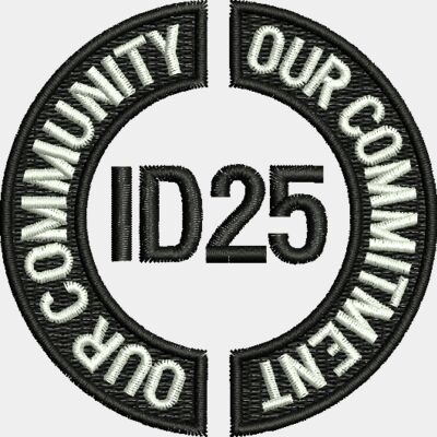 ID25 Logo   RHS CHEST  INBETWEEN REFLECTIVE TAPE  Thumbnail