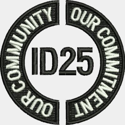 ID25 Logo   RHS CHEST  INBETWEEN REFLECTIVE TAPE  Thumbnail