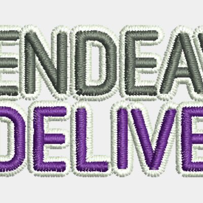 ENDEAVOUR DELIVERY white satin out line Thumbnail